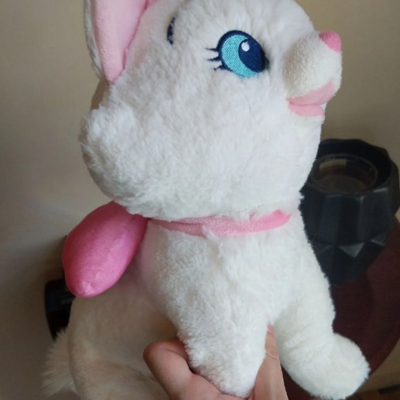 Marie Aristocats Disney Store Plush "13 white cat pink bow - Picture 8 of 17